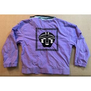 Vintage IXSPA Jamie Sadock Jacket Women’s Medium M Full Zip African Mask Design